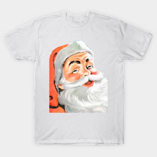 Happy Face of Santa Claus Funnies Retro Vintage Comic Book T-Shirt